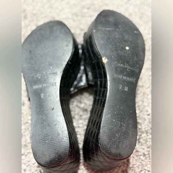 Sesto Meucci Black Quilted Women's Slides - Picture 5 of 6